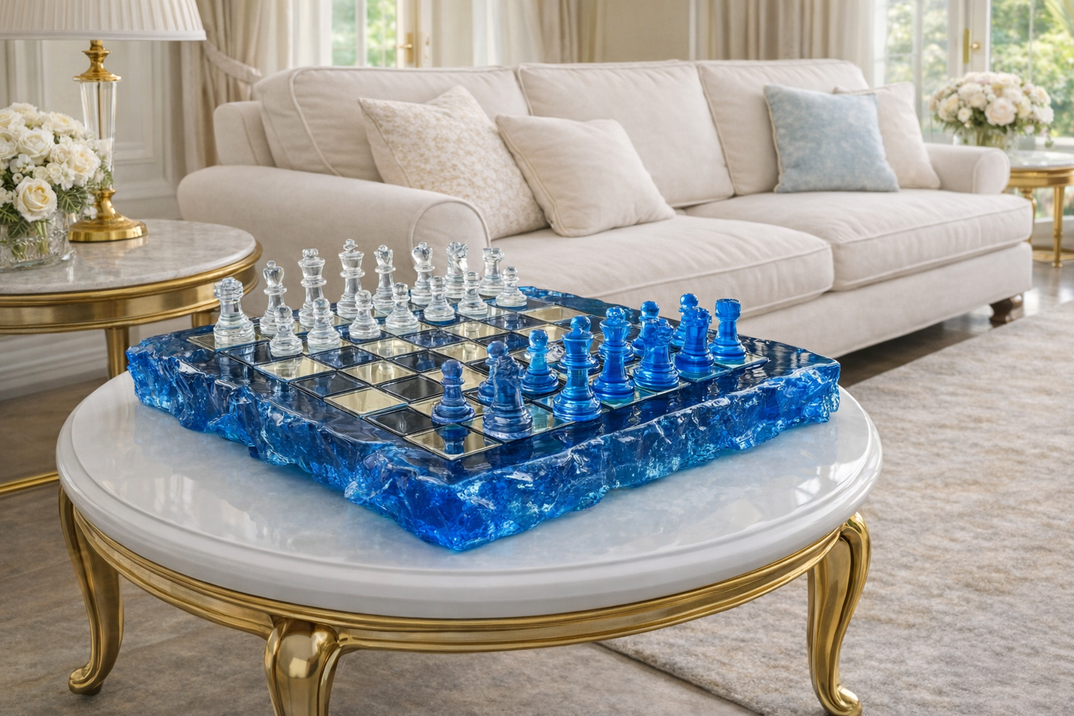 Black Solid Classic Resin Chess