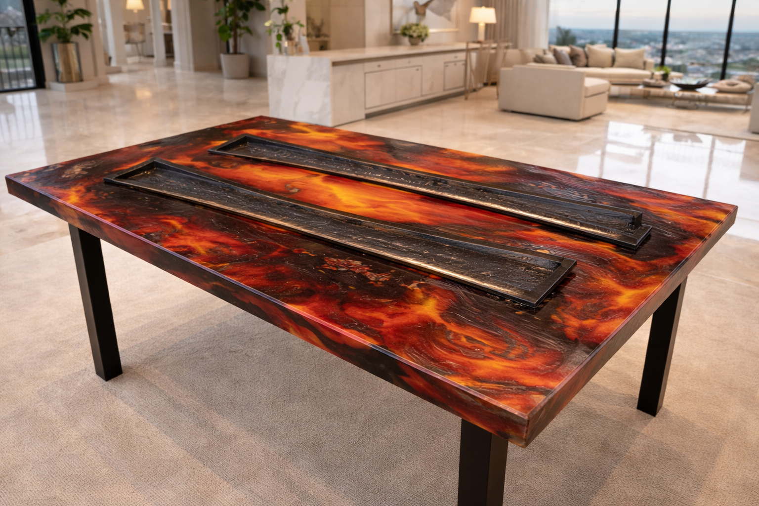 Lava Molten Resin Dining Table