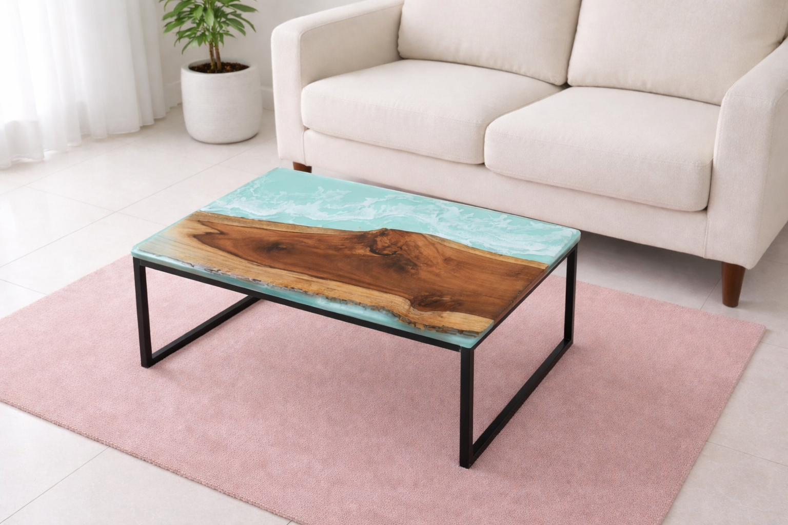 Turquoise Resin Table